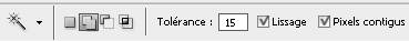 barre d'options